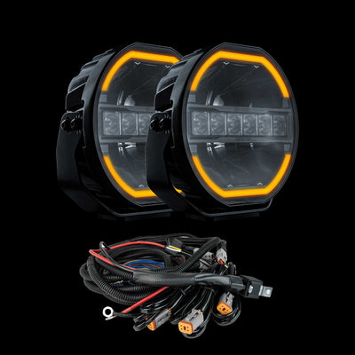 Siberia Skylord Black 2x 9-inch led driving light kit